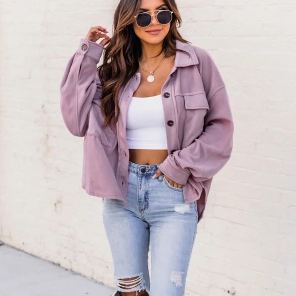 NWOT Lavender Shacket